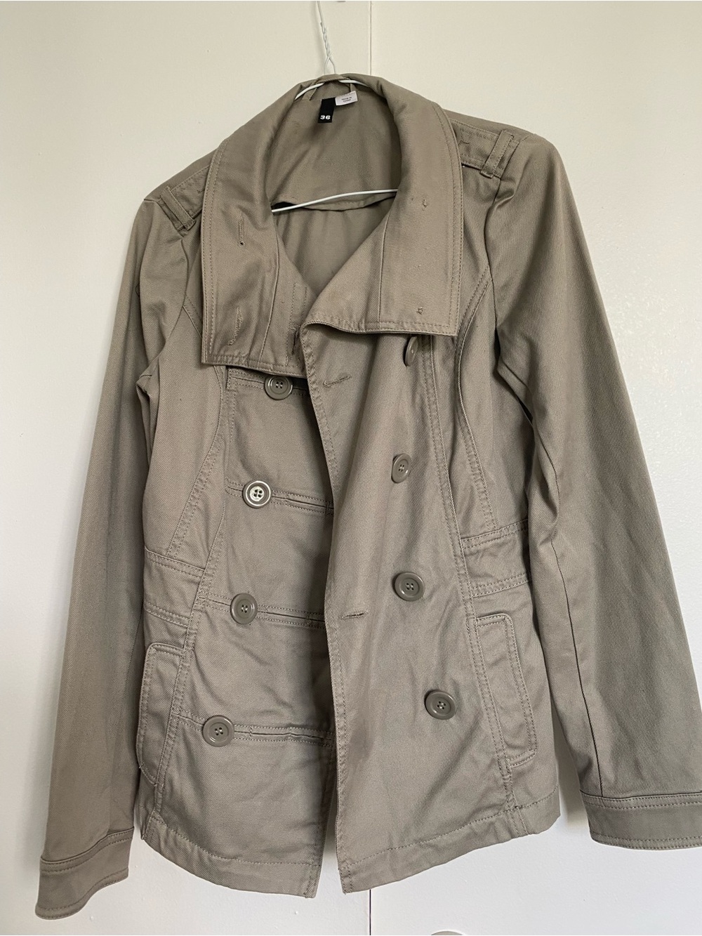 Divided by H&M Taupe Short Trench Jacket